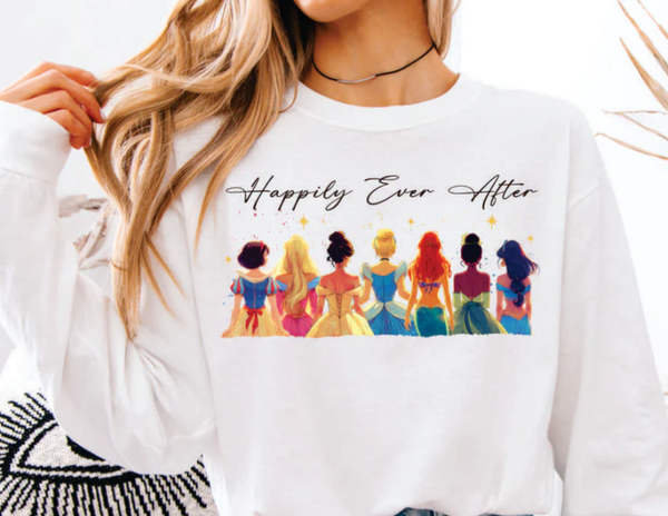 Princesses Happily Ever After DTF Print (TODDLER/YOUTH)