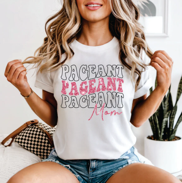 Faux Glitter Pageant Mom Print