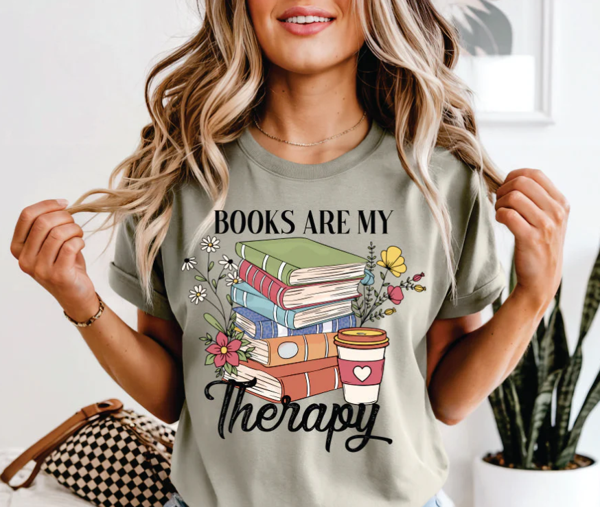 Books Are My Therapy Print