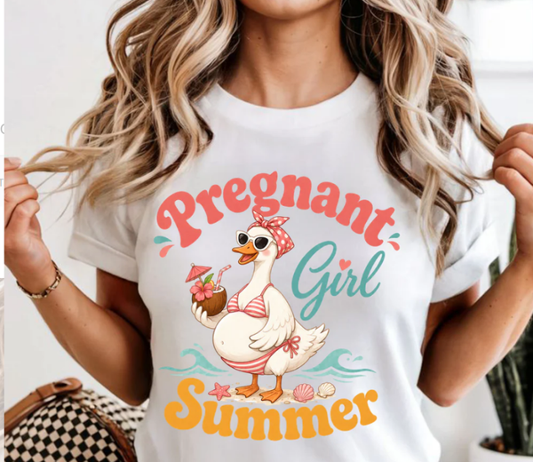 Pregnant Girl Summer Print