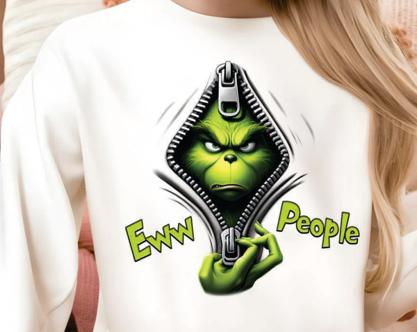 Grinch Eww People Unzipping DTF Transfer Print