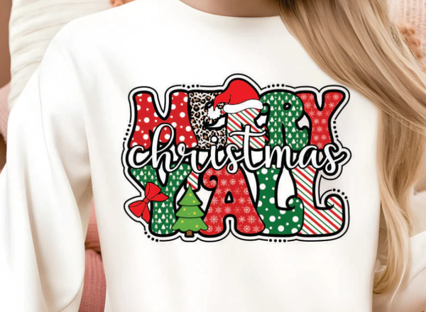 Merry Christmas Y'all DTF Print