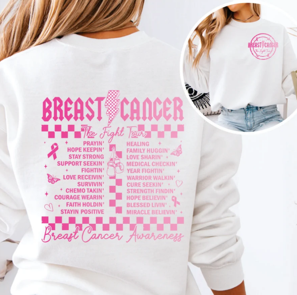 Breast Cancer The Fight Tour DTF Transfer Print
