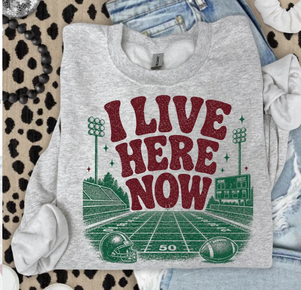 I Live Here Now (Brown) DTF **PRINT ONLY**