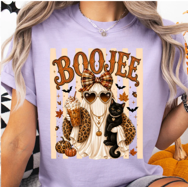 Boujee Ghost With Black Cat DTFF Print