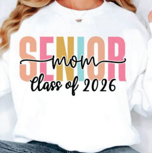 Pastel Senior Mom Class of 2026 DTF Print