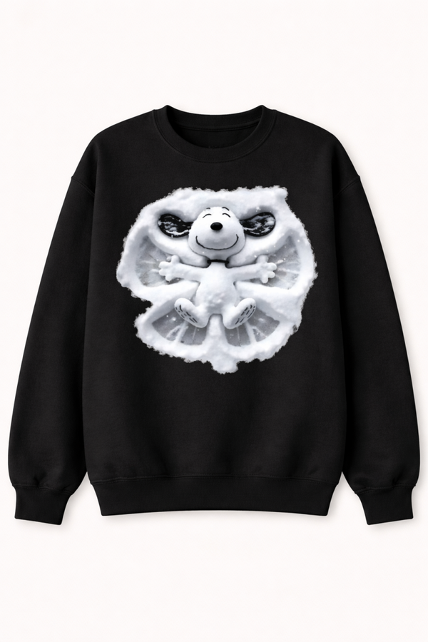 Adorable Snow Angel Snoopy DTF Print