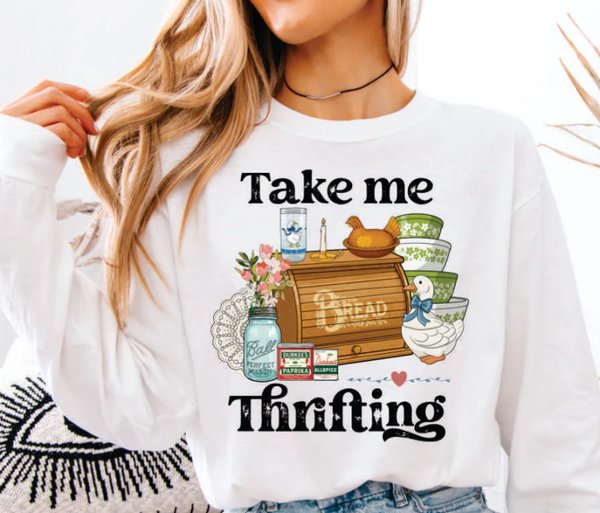 Vintage Take Me Thrifting DTF Print