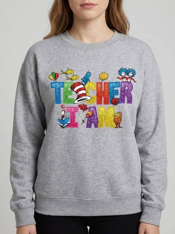 Dr. Suess Teacher I Am DTF Print