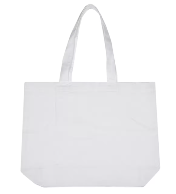 Make Market Reusable Cotton Tote WHITE