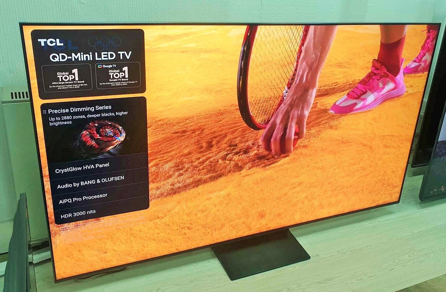TCL 85C7K 85” QUANTUM DOT MINI LED 4K HDR10+ DOLBY VISION IQ 144HZ IMAX ENHANCED GOOGLE TV with Built in Bang and Olufsen sound system