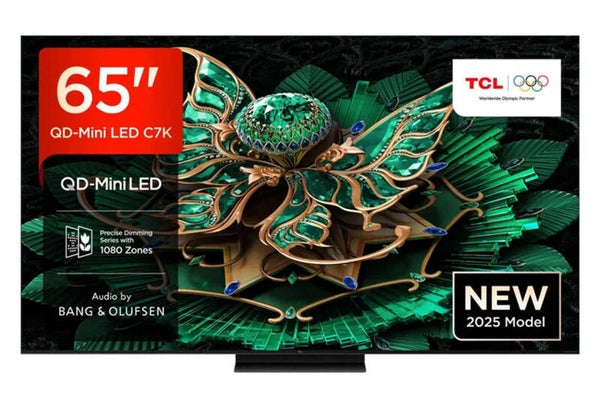 TCL 65C7K 65” QUANTUM DOT MINI LED 4K HDR10+ DOLBY VISION IQ 144HZ IMAX ENHANCED GOOGLE TV with Built in Bang and Olufsen sound system