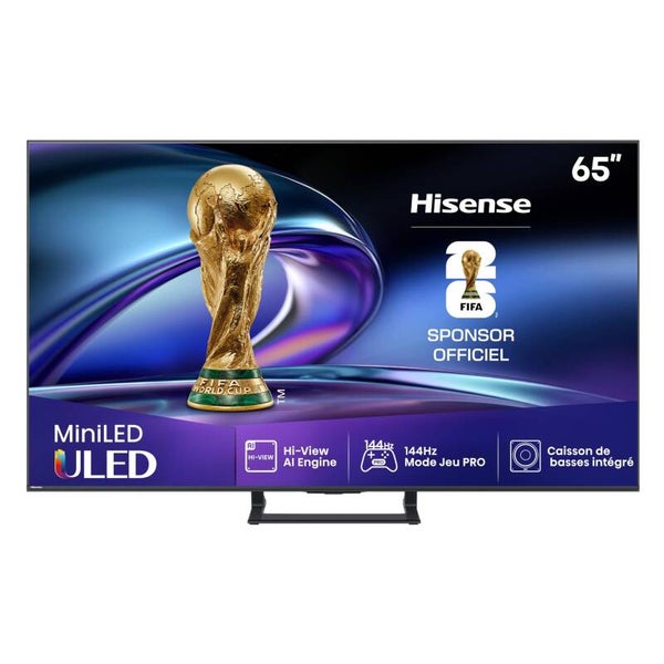 HISENSE 65E8QTUK Pro 65" QLED MINI LED HDR10 DOLBY VISION IQ 144HZ SMART TV with Built in Sub Woofer