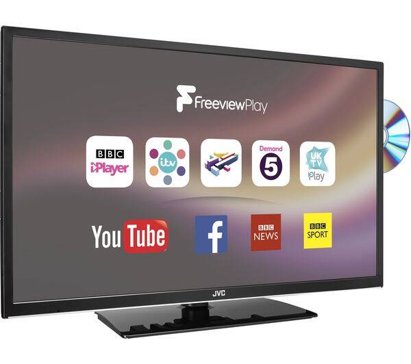 JVC LT-32C675 32" Smart LED TV with Built-in DVD Player