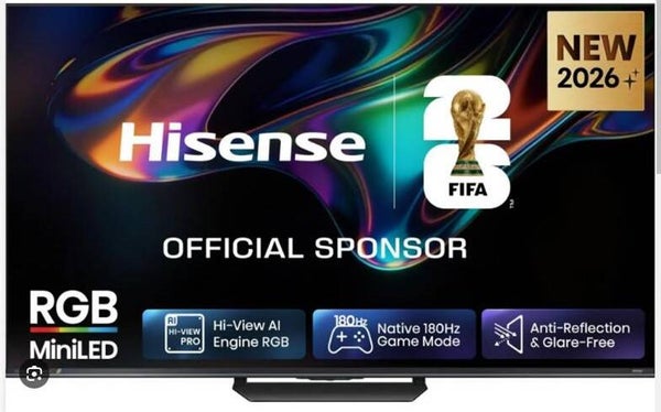 HISENSE 55UR8S 55" RGB MINI LED DOLBY IQ HDR10+ 180HZ SMART TV 2026-27 RRP £1299