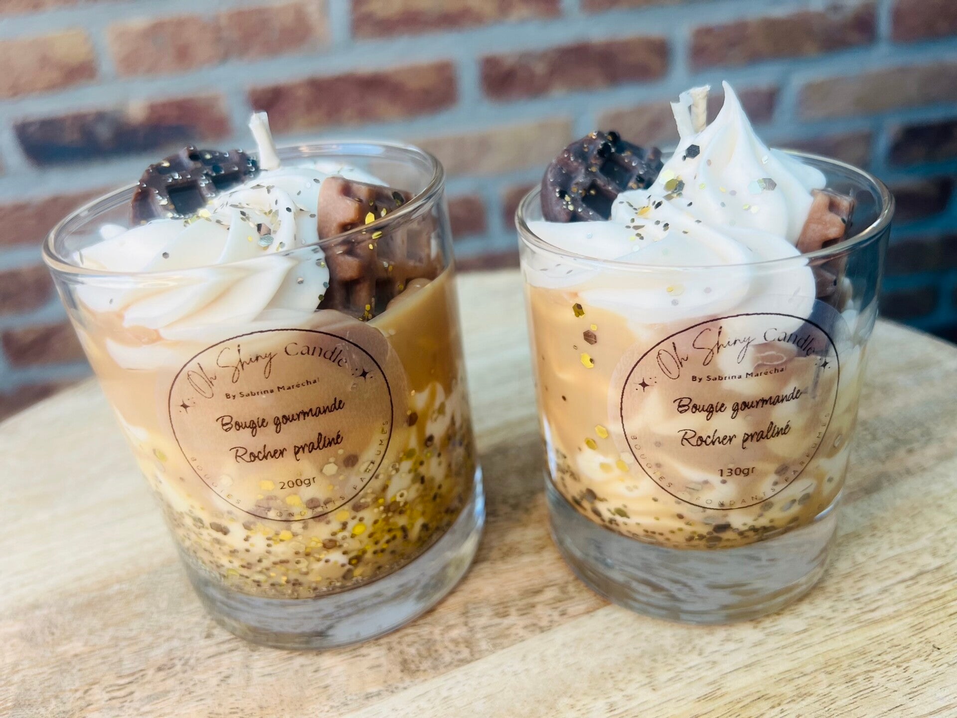Bougie gourmande Rocher praliné