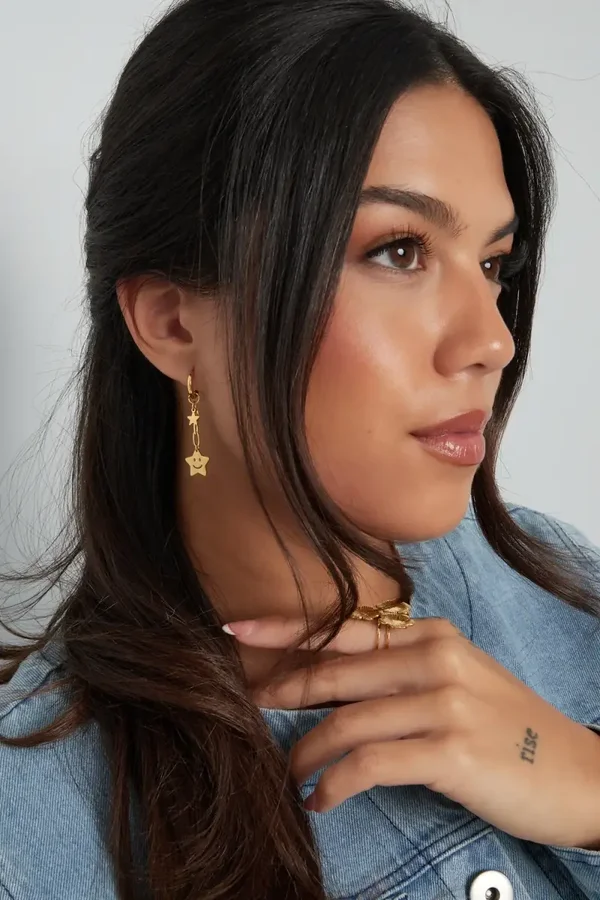 Smiley Ster Oorbellen