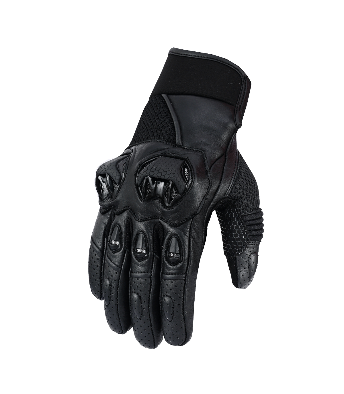 Guantes de Moto de Verano en Cuero y Malla (Unisex)