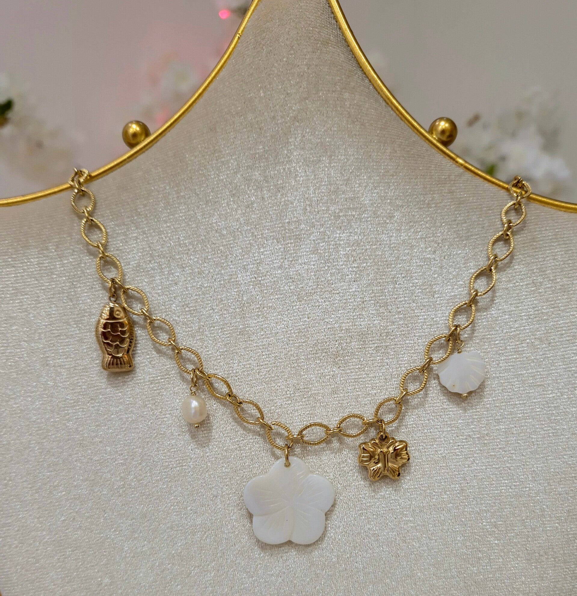 Collier-Alba-acier-inoxydable-doré