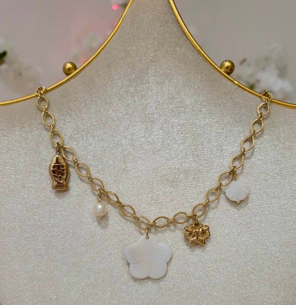 Collier-Alba-acier-inoxydable-doré