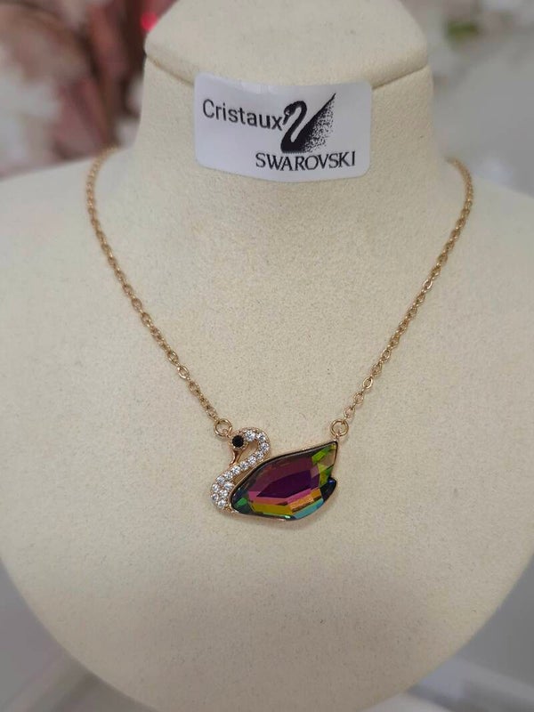 Collier acier inoxydable & cristaux Swarovski
