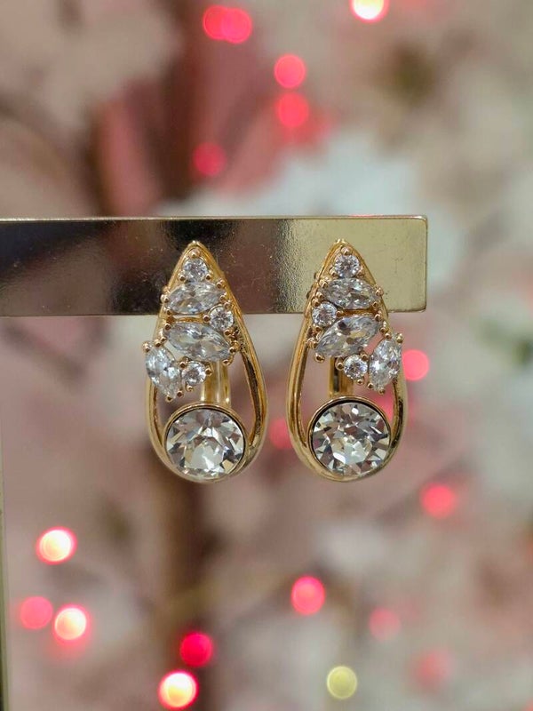 Boucles d’oreilles acier inoxydable & cristaux Swarovski – Élégance brillante