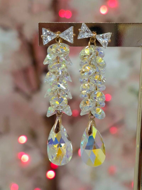 Boucles d’oreilles acier inoxydable & cristaux Swarovski – Élégance brillante