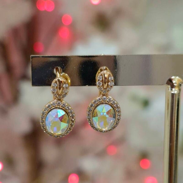 Boucles d’oreilles acier inoxydable & cristaux Swarovski – Élégance brillante