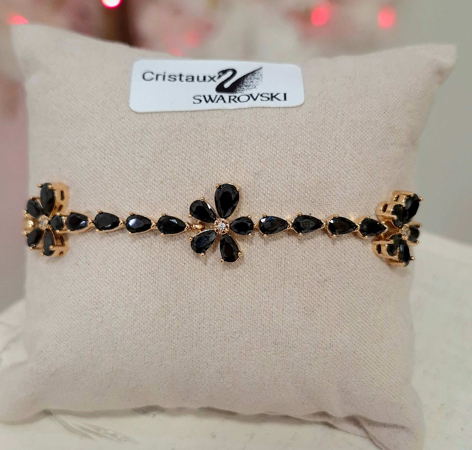 Bracelet en acier inoxydable & cristaux Swarovski