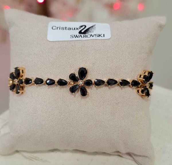 Bracelet en acier inoxydable & cristaux Swarovski