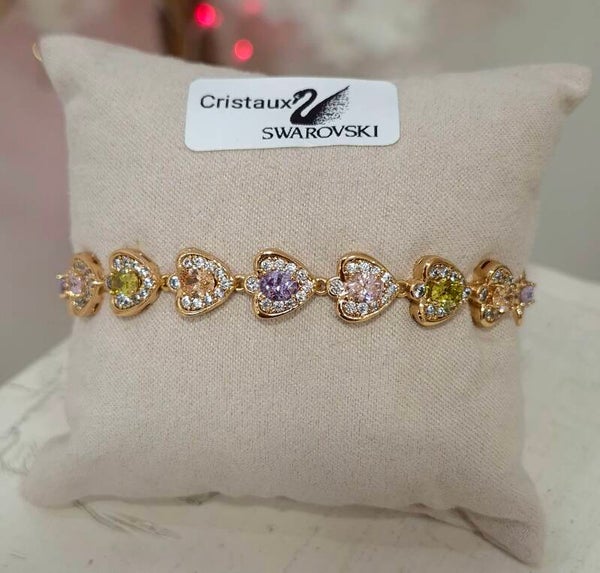 Bracelet en acier inoxydable & cristaux Swarovski