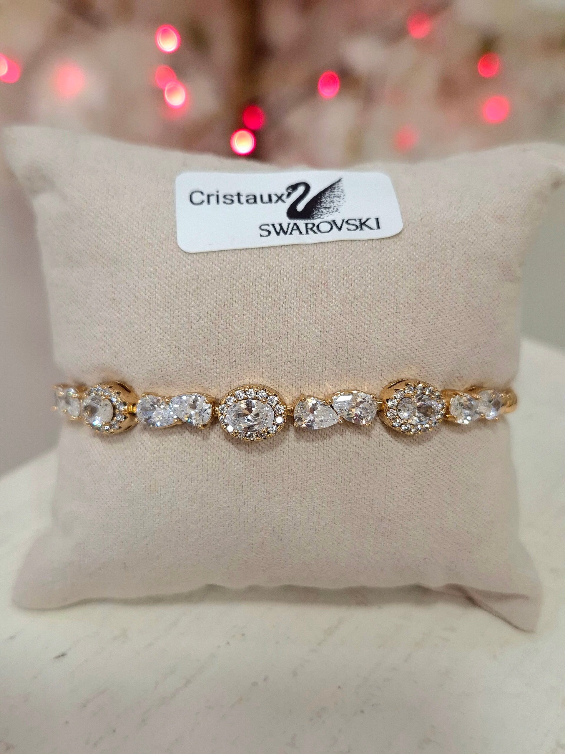 Bracelet en acier inoxydable & cristaux Swarovski