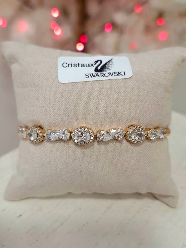 Bracelet en acier inoxydable & cristaux Swarovski