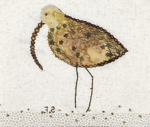 Eastern Curlew - Hand-Dyed & Stitched