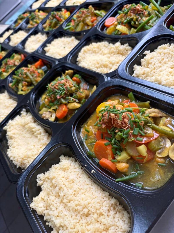Dagschotel Veggie Tajine Maroc met kikkererwten en zuiderse groentjes, couscous