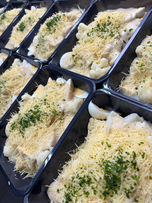 Dagschotel Veggie Ovenschotel bloemkool, eitje en kaassaus, aardappelpuree
