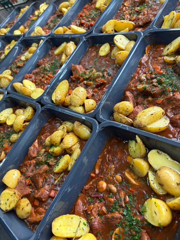 Dagschotel Stoofvlees op zijn frans, met krieltjes ovengebakken