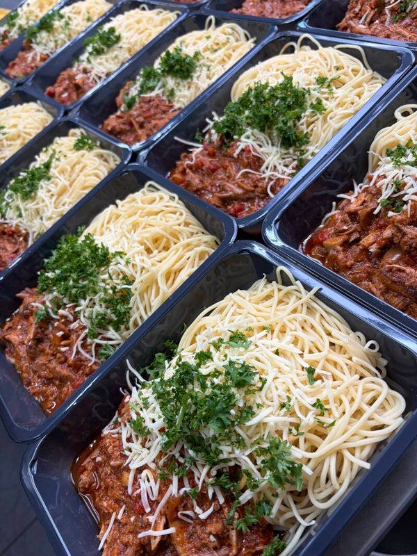 Dagschotel Pasta el ragout & pulled porc