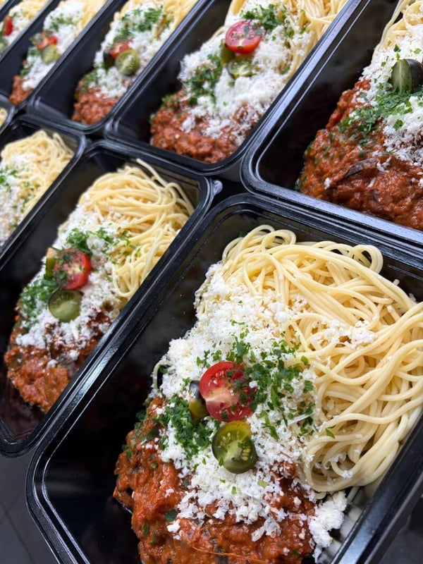 Dagschotel Veggie Pasta à l'Aubergine met Parmesan