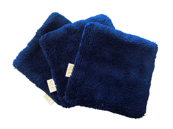 Lingettes éponge bambou - Bleu marine
