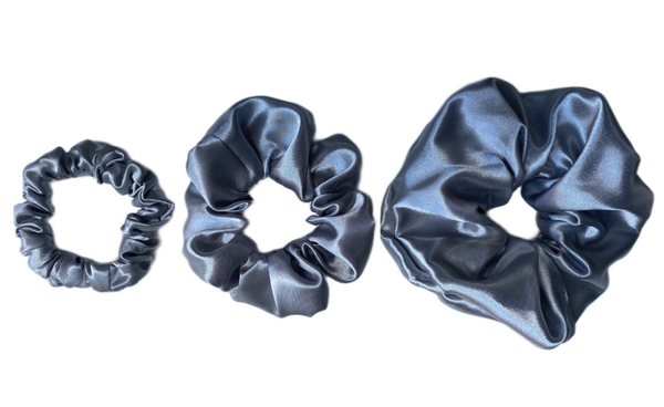 Chouchou en satin - Argent brillant