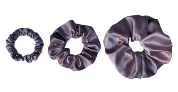 Chouchou en satin - Rose poudré