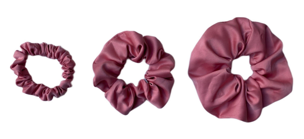 Chouchou en satin - Vieux rose