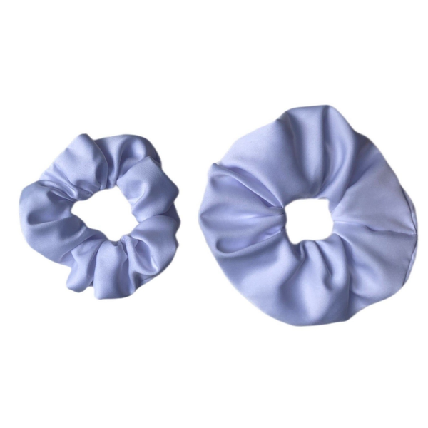 Chouchou en satin - Blanc mat