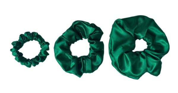 Chouchou en satin - Vert brillant