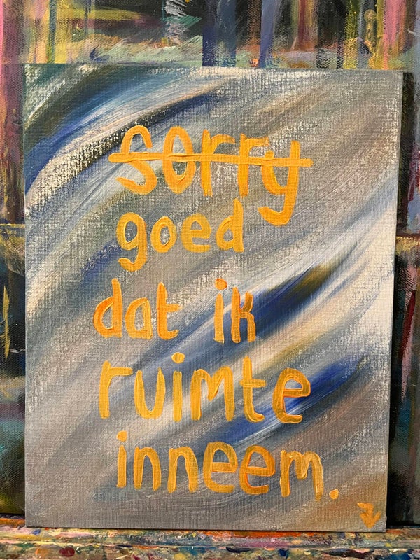 Goed dat ik ruimte inneem