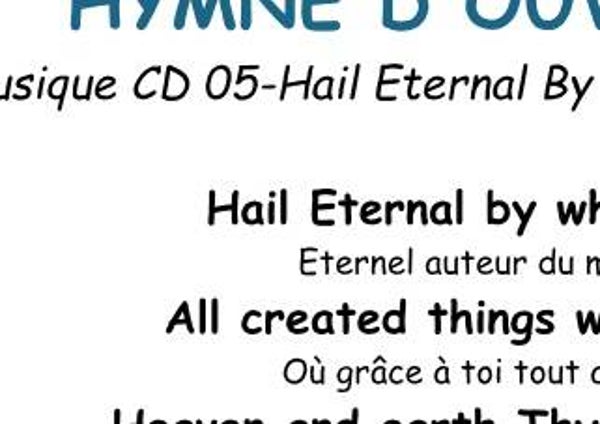 Odes (hymnes) ouverture et fermeture Rite Anglais