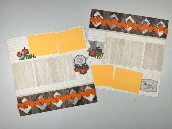 Fall Family Premade Double Page Scrapbook Layout