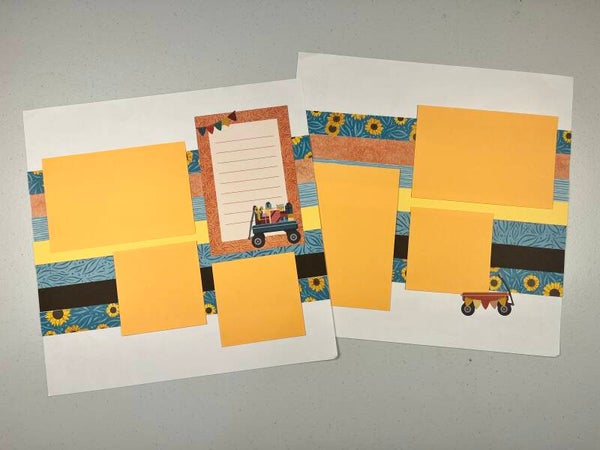 Premade Double Page Scrapbook Layout