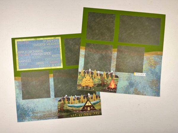 Fall Premade Double Page Scrapbook Layout
